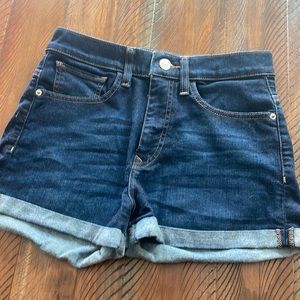 Dark wash jean shorts